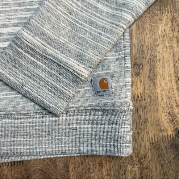 Carhartt Women’s Clarksburg Henley Heavyweight Sweatshirt Gray Size Medium - Picture 4 of 9